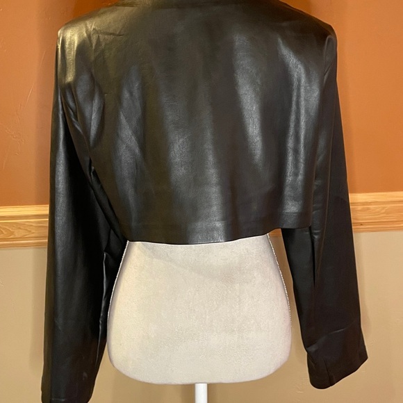Eloquii Black Leather Women's Jacket - Picture 4 of 8